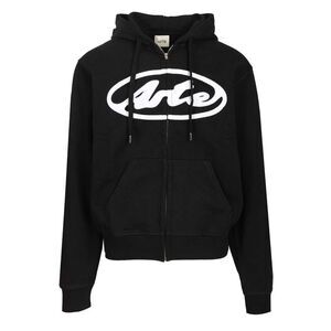 Arte Men Zip-Up Hoodie With Circular Logo